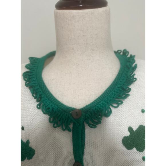 Vintage Phillip Jane Gordon Saint Patrick’s Day Holiday Sweater Shamrocks Size S - Picture 3 of 11